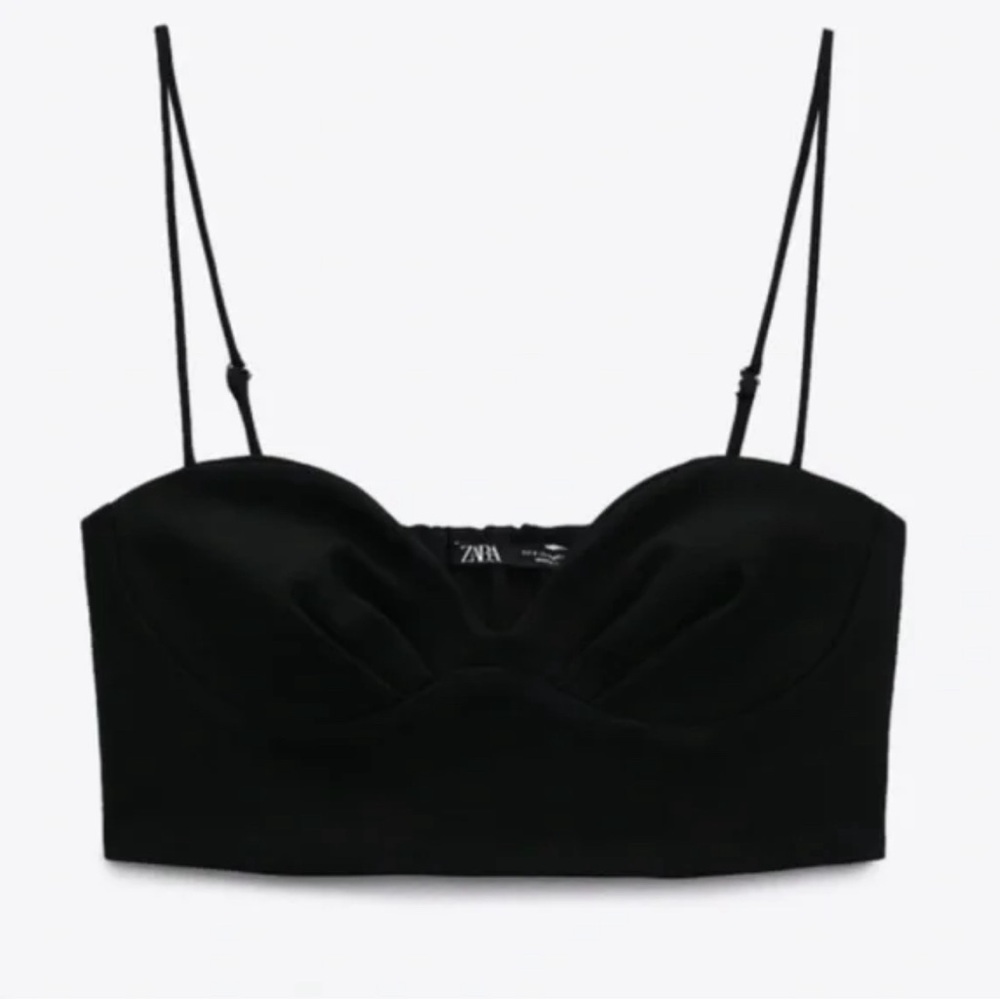 Zara black bustier top